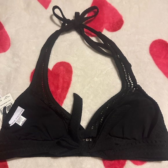 ROBIN PICCONE Perla  bikini halter top black NWT - Picture 7 of 10